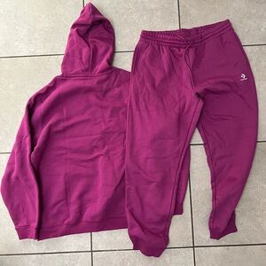 Purple/Magenta Hoodie and Sweatpants Set